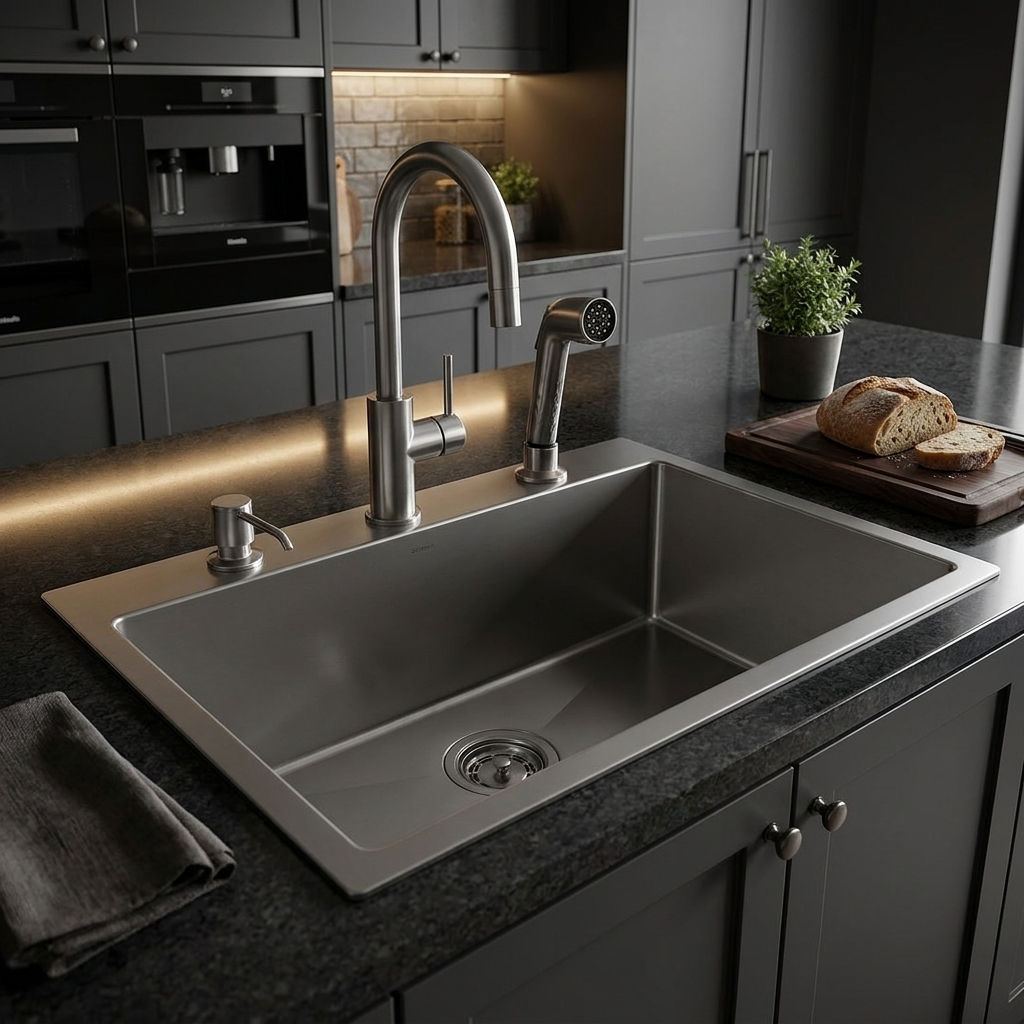 Stainless Steel Kitchen Sink (N01-806LX) thumbnail 4
